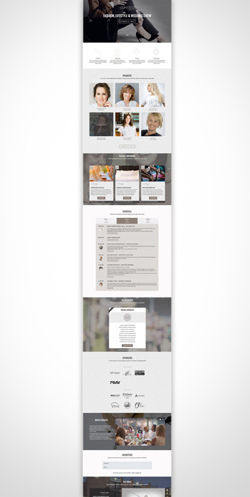 women's lifestyle show event web design