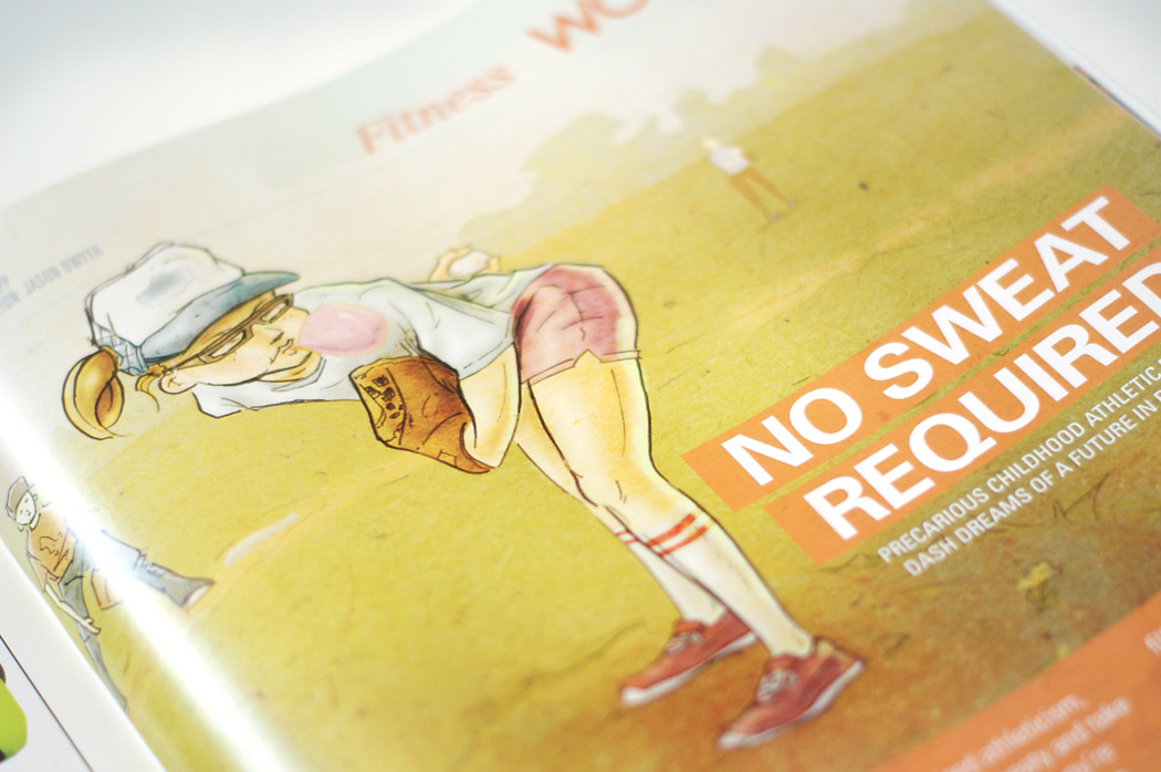 baseball magazine illustration