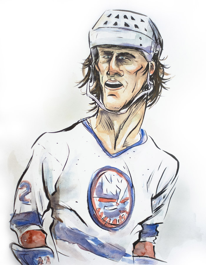 old time hockey illustration