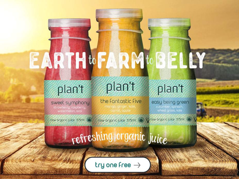  organic juice display