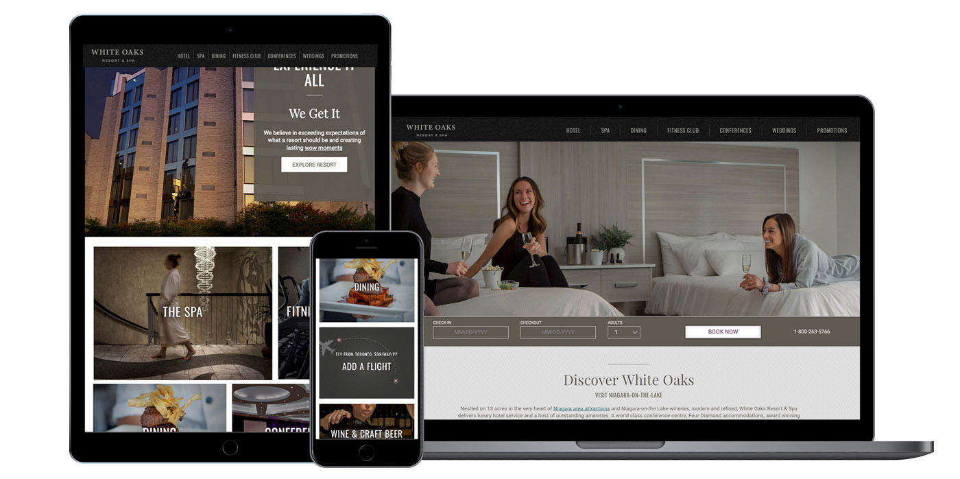 niagara hotel tourism web design tourism