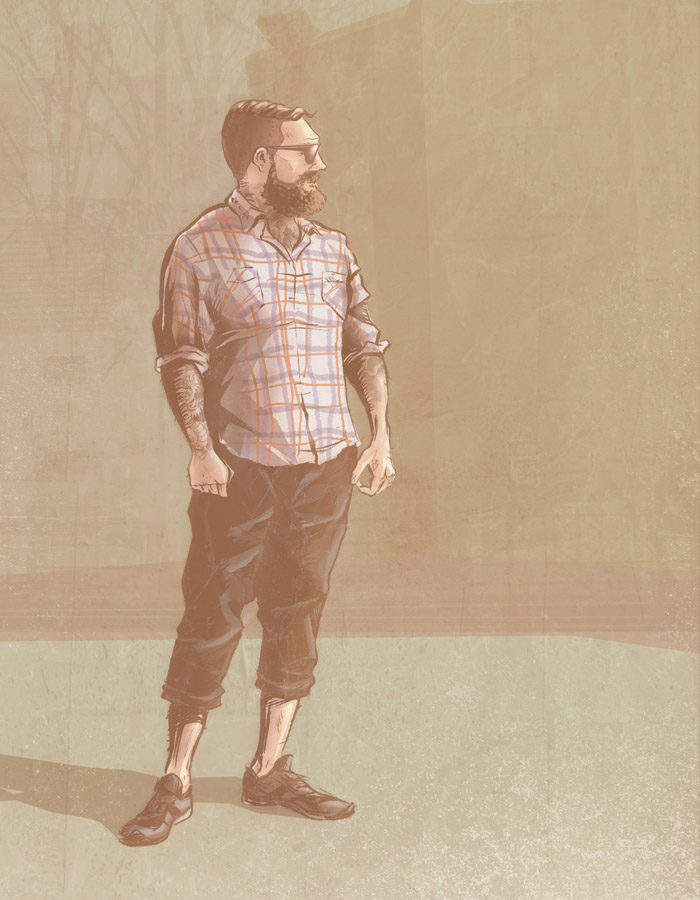 hipster drawing